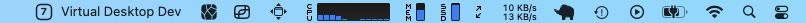 The badge in the menu bar